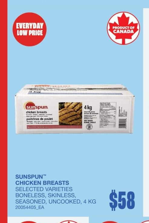 CHICKEN BREASTS, 4 KG