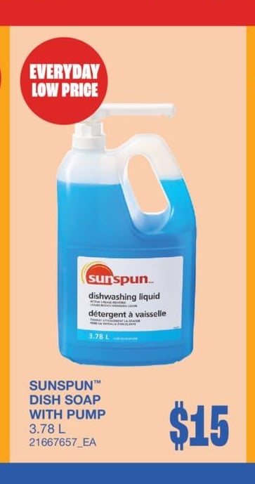 DISH SOAP WITH PUMP, 3.78 L