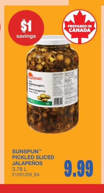 PICKLED SLICED JALAPEÑOS, 3.78 L · p12