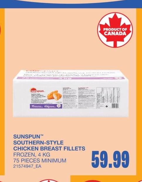 SOUTHERN-STYLE CHICKEN BREAST FILLETS, 4 KG · p12