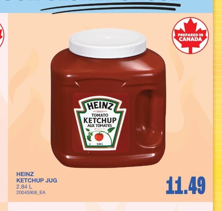 KETCHUP JUG, 2.84 L