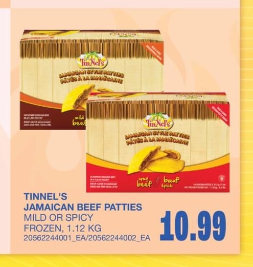 JAMAICAN BEEF PATTIES, 1.12 KG