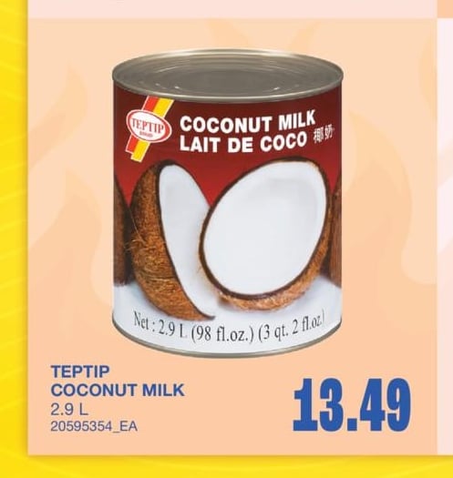 COCONUT MILK, 2.9 L