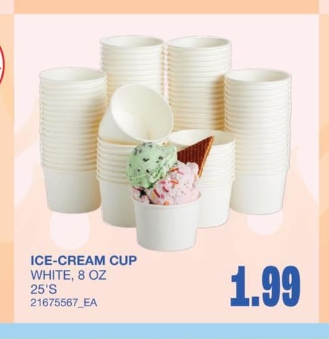 ICE-CREAM CUP, 8 OZ 25'S