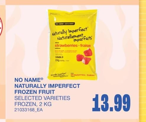 NATURALLY IMPERFECT FROZEN FRUIT, 2 KG