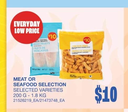 MEAT OR SEAFOOD SELECTION, 200 G - 1.8 KG