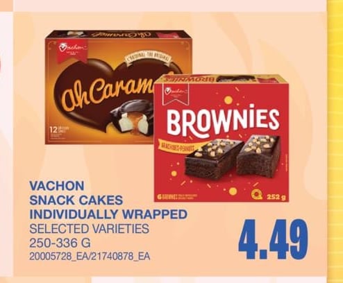 SNACK CAKES INDIVIDUALLY WRAPPED, 250-336 G