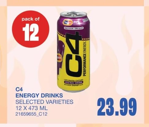 C4 ENERGY DRINKS, 12 X 473 ML