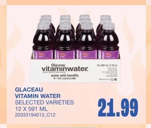 VITAMIN WATER, 12 X 591 ML