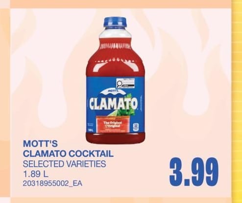 CLAMATO COCKTAIL, 1.89 L