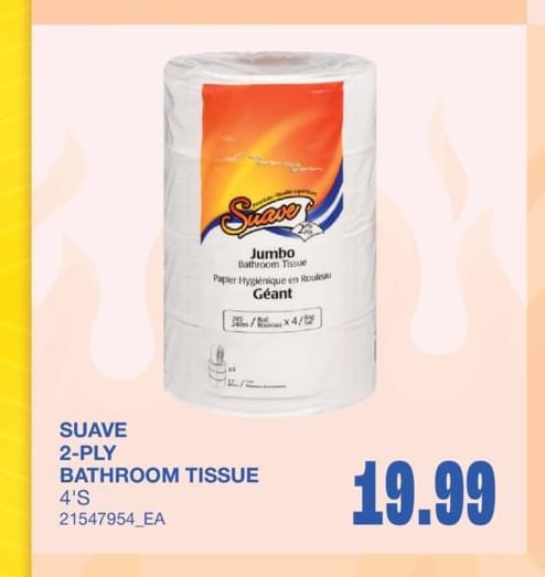 2-PLY BATHROOM TISSUE, 4'S