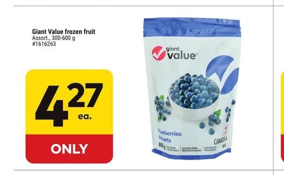 Giant Value frozen fruit