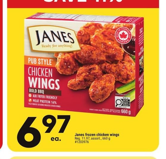 Janes frozen chicken wings