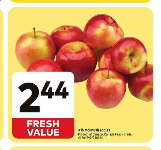3 lb McIntosh apples
