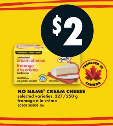NO NAME® CREAM CHEESE, 227/250 g