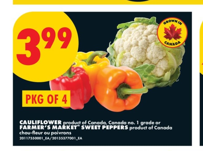 CAULIFLOWER FARMER'S MARKET™ SWEET PEPPERS, PKG OF 4