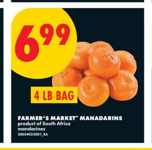 FARMER'S MARKET™ MANADARINS,4 LB BAG