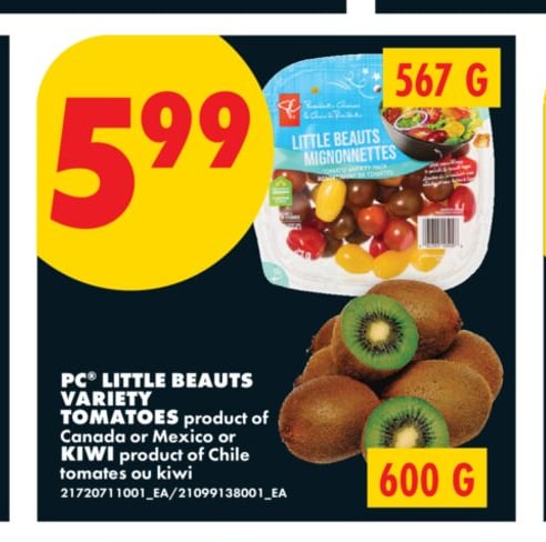 PC® LITTLE BEAUTS VARIETY TOMATOES OR KIWI
