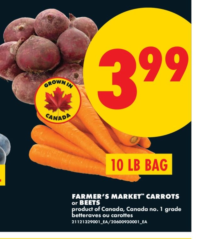 FARMER'S MARKET™ CARROTS OR BEETS, 10 LB BAG