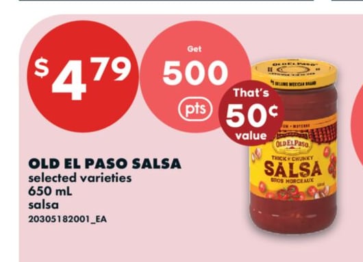 OLD EL PASO SALSA, 650 ML