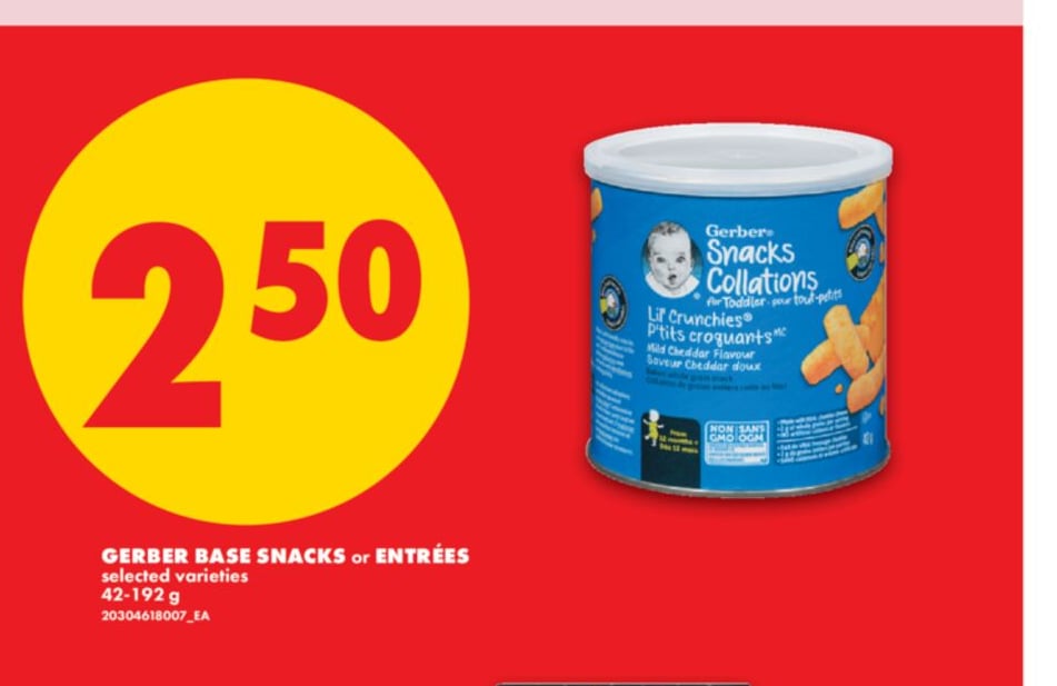 GERBER BASE SNACKS, 42-192 G