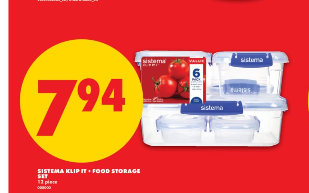 SISTEMA KLIP IT + FOOD STORAGE SET, 12 PIECE