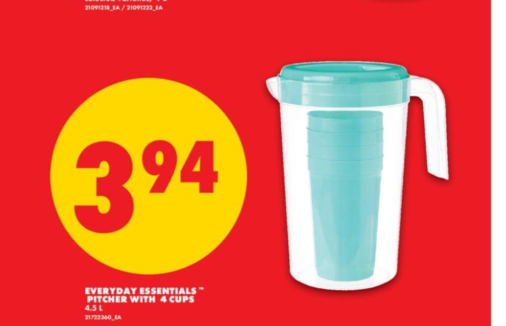 EVERYDAY ESSENTIALS™ PITCHER WITH 4 CUPS, 4.5 L