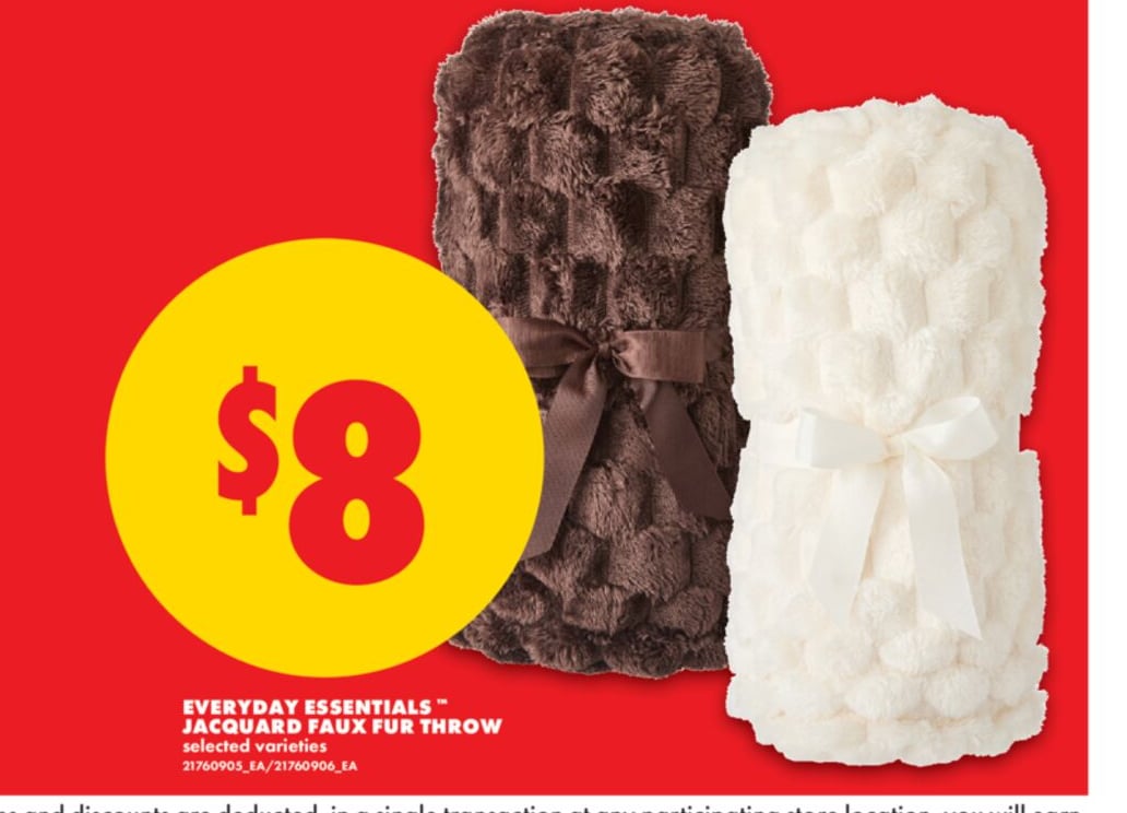 EVERYDAY ESSENTIALS™ JACQUARD FAUX FUR THROW