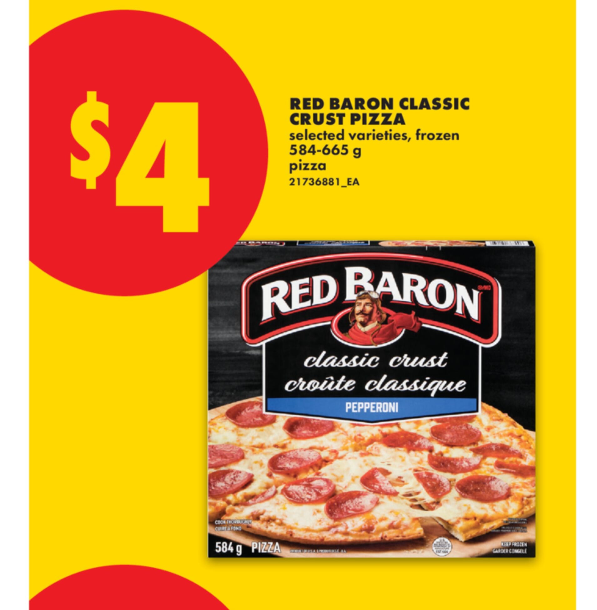 RED BARON CLASSIC CRUST PIZZA, 584-665 G