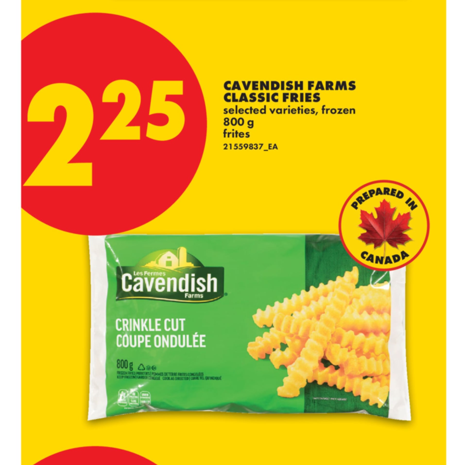 CAVENDISH FARMS CLASSIC FRIES, 800 g