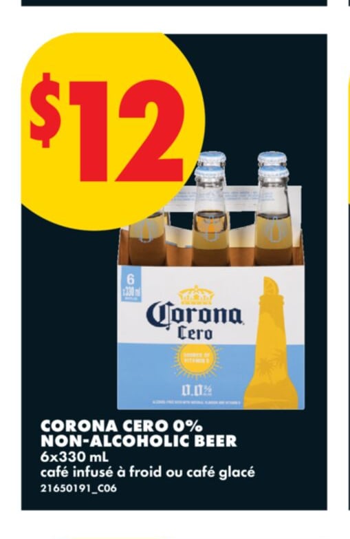 CORONA CERO 0% NON-ALCOHOLIC BEER, 6x330 mL