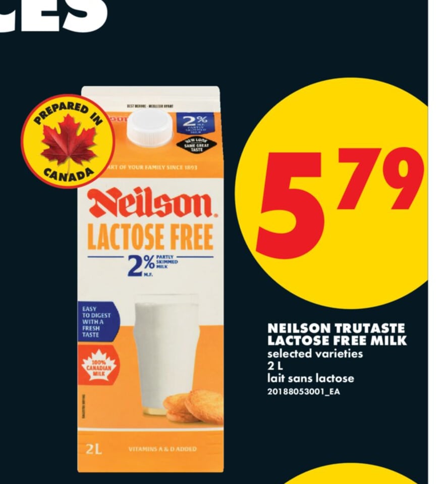 NEILSON TRUTASTE LACTOSE FREE MILK, 2 L