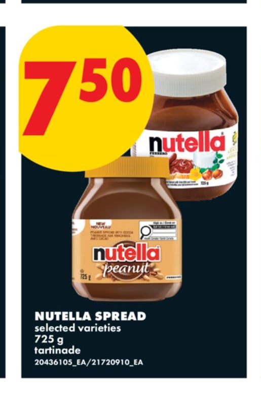 NUTELLA SPREAD, 725 g