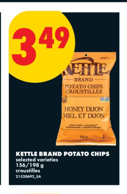 KETTLE BRAND POTATO CHIPS, 156/198 G
