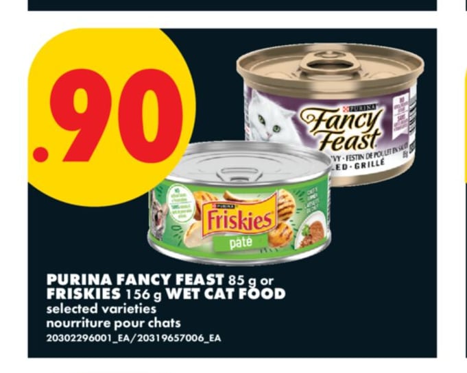 PURINA FANCY FEAST, 85 G OR FRISKIES, 156 G WET CAT FOOD
