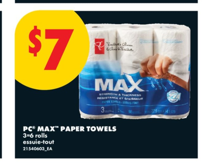PC® MAX™ PAPER TOWELS, 3=6 rolls