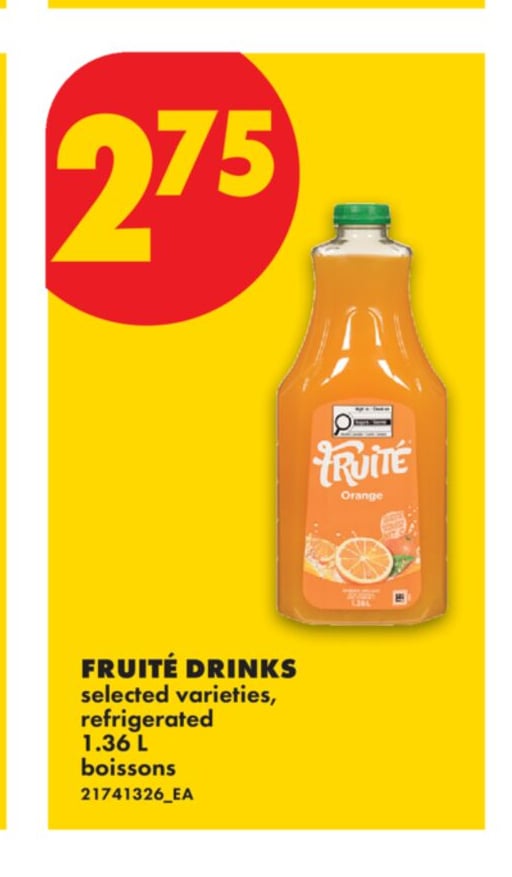 FRUITÉ DRINKS, 1.36 L