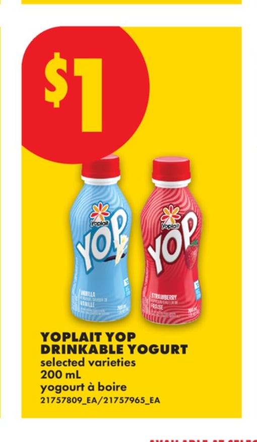 YOPLAIT YOP DRINKABLE YOGURT, 200 ML