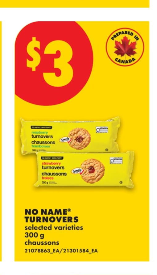 NO NAME® TURNOVERS, 300 G