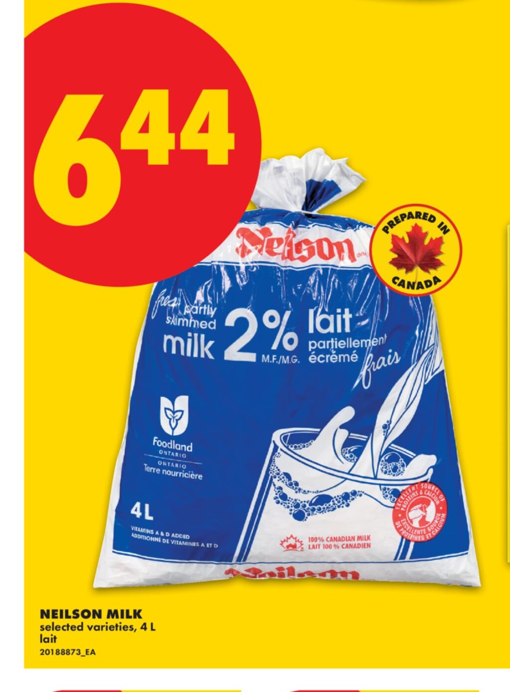 NEILSON MILK, 4 L