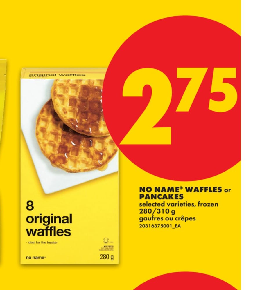 NO NAME® WAFFLES OR PANCAKES, 280/310 G