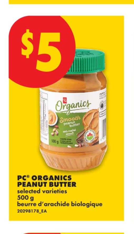 PC® ORGANICS PEANUT BUTTER, 500 g