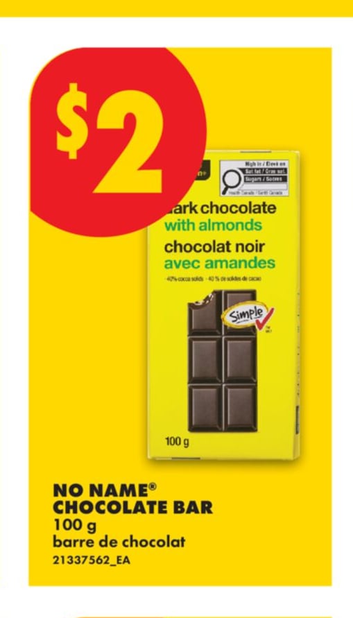 NO NAME® CHOCOLATE BAR, 100 G