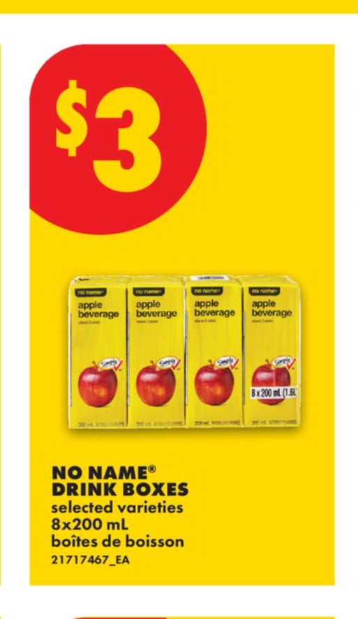 NO NAME® DRINK BOXES, 8x200 ml