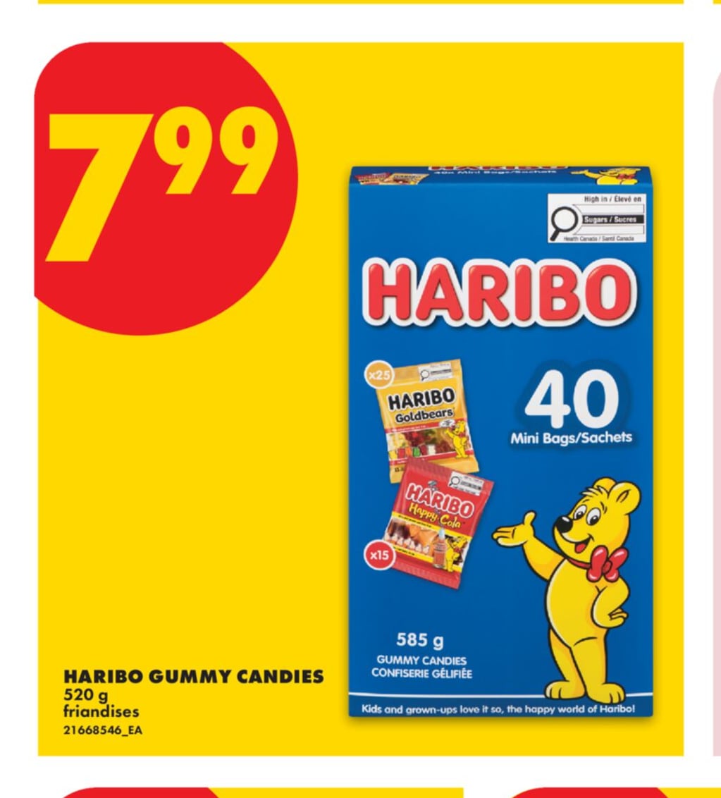 HARIBO GUMMY CANDIES, 520 G