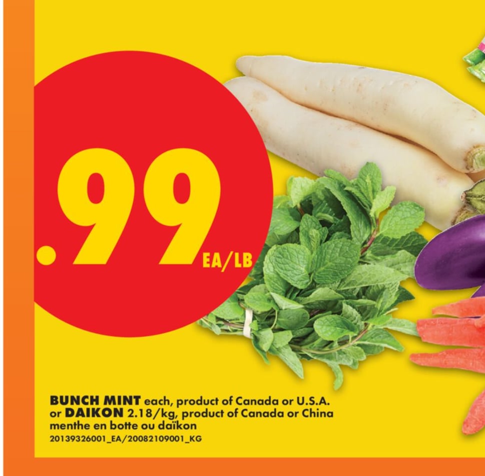 BUNCH MINT OR DAIKON