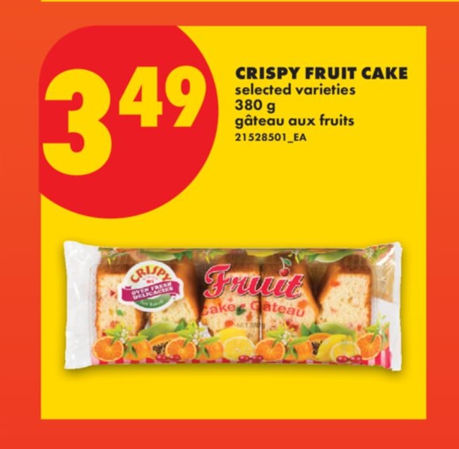 CRISPY FRUIT CAKE, 380 G