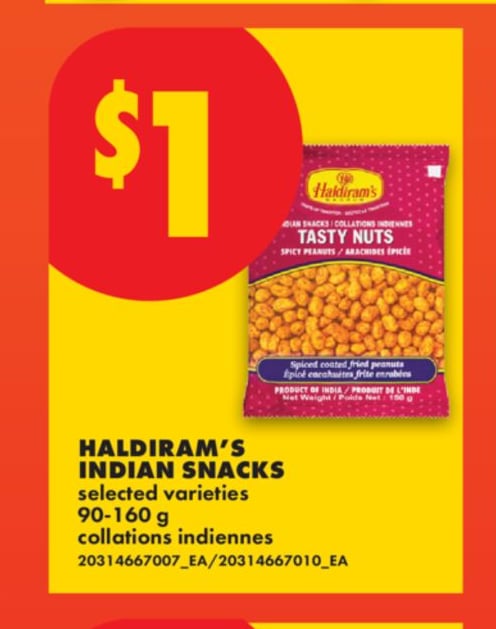 HALDIRAM'S INDIAN SNACKS, 90-160 G