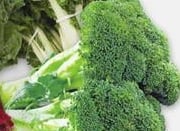 LARGE BROCCOLI, RED OR GREEN SWISS CHARDS OR DANDELION GREENS