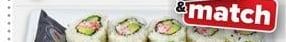 VEGETARIAN, CALIFORNIA OR SPICY CALIFORNIA ROLLS